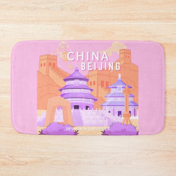 Item preview, Beijing China Travel Poster | Pink & Lavender Pastel Illustration Art designed and sold by Magic Love Art Print.