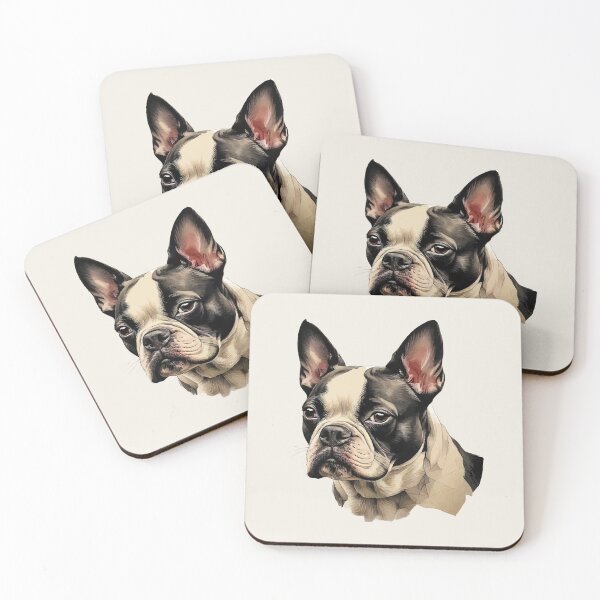 Item preview, Geometric Boston Terrier - Modern Pet Art designed and sold by Tklezardesigns.