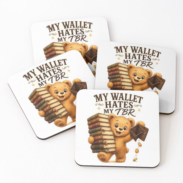 Item preview, My Wallet Hates My TBR Cute Teddy Bear Sticker designed and sold by DreamTags Studio.