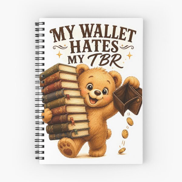 Item preview, My Wallet Hates My TBR Cute Teddy Bear Sticker designed and sold by DreamTags Studio.