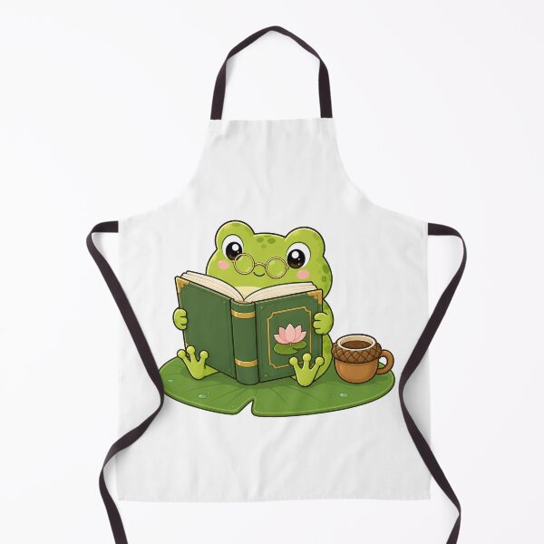 Item preview, Cute Frog Reading Book Kawaii Cartoon Cozy Reading Design designed and sold by Seculinator.