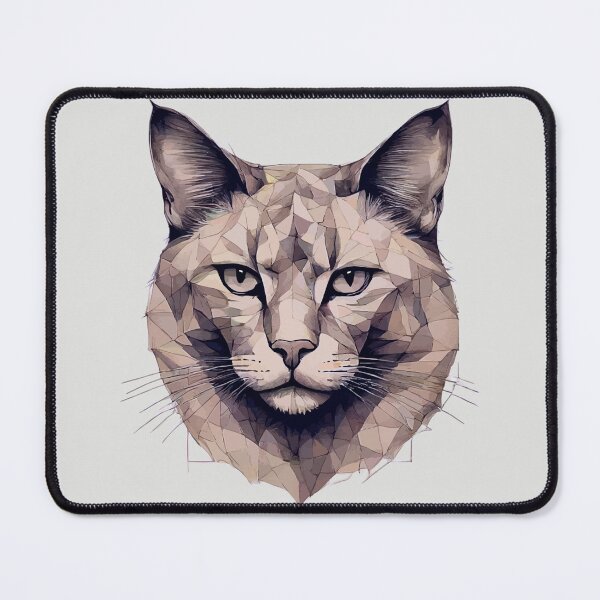 Item preview, Geometric Cat Portrait - Modern Pet Art designed and sold by Tklezardesigns.