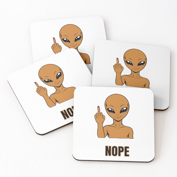 Item preview, ZORGO Signals Bronze Edition – Funny Alien Hand Gesture | Minimalist Space Character Sticker designed and sold by The-Visitors.