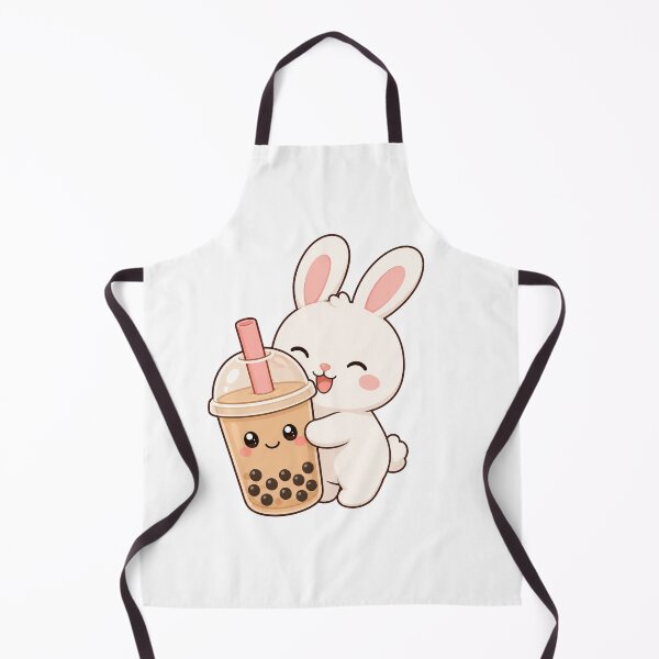 Item preview, Cute Bunny Hugging Bubble Tea Kawaii Cartoon Boba Design designed and sold by Seculinator.