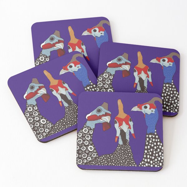 Item preview, Three Guineafowl Buddies Drawing designed and sold by AviaryAlley.