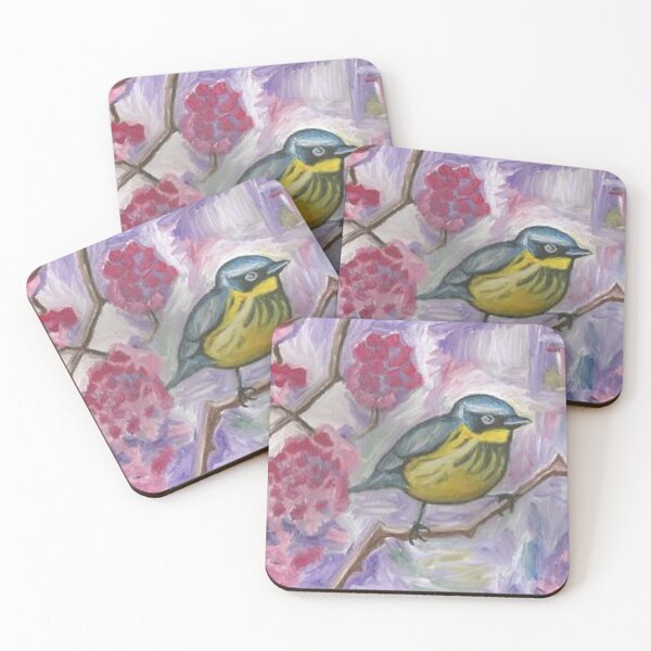 Item preview, Chirping Songbird on Hydrangea Branch designed and sold by AviaryAlley.