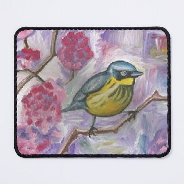 Item preview, Chirping Songbird on Hydrangea Branch designed and sold by AviaryAlley.
