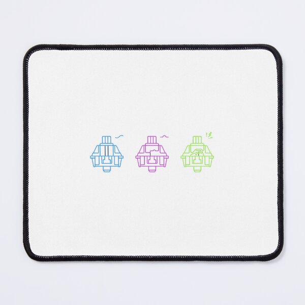 Item preview, Linear Tactile Clicky Switch Trio - Neon Mechanical Keyboard Art designed and sold by IconicVectors.