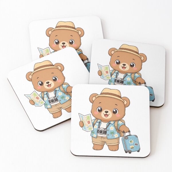 Item preview, Cute Traveling Bear Kawaii Cartoon Vacation Adventure Design designed and sold by Seculinator.