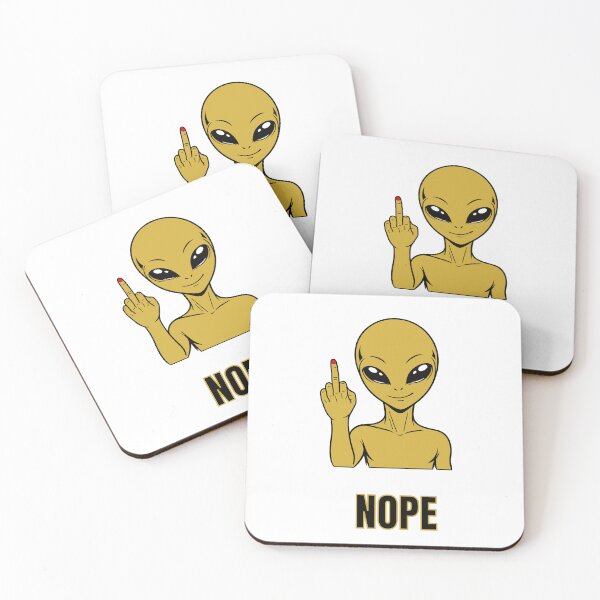 Item preview, ZORGO Signals Gold Edition – Funny Alien Hand Gesture | Minimalist Space Character Sticker designed and sold by The-Visitors.