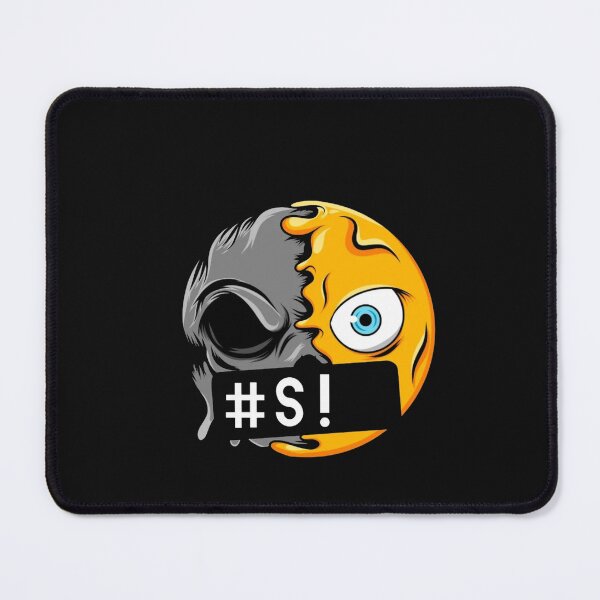 Item preview, Half Skull Half Melting Emoji With Censored Mouth Cartoon designed and sold by Gbriel3.