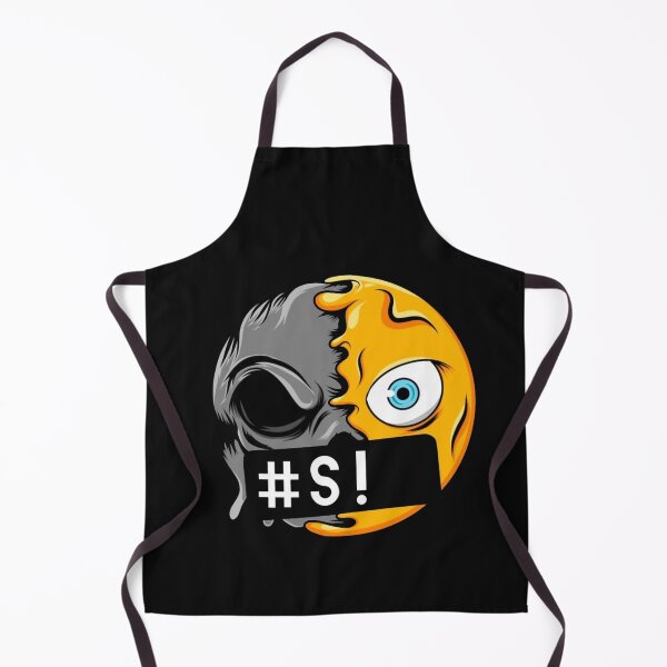 Item preview, Half Skull Half Melting Emoji With Censored Mouth Cartoon designed and sold by Gbriel3.