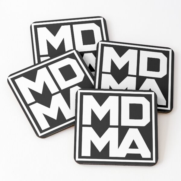 Aperçu de l'œuvre MDMA – Design futuriste techno minimaliste créée et vendue par UndergroundRavers.