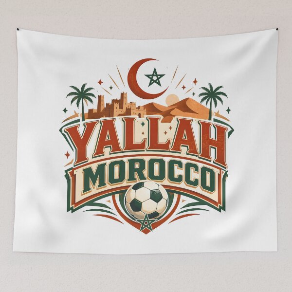 Item preview, African football, world cup 2026, football fans, yallah morocco, Moroccan culture designed and sold by TrueArtVibes.