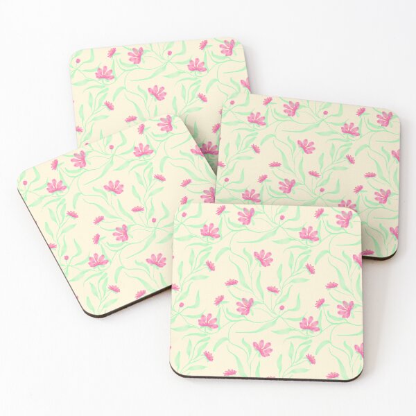 Item preview, Trailing Watercolor Floral Pink Flowers designed and sold by HydrangeaDelMar.