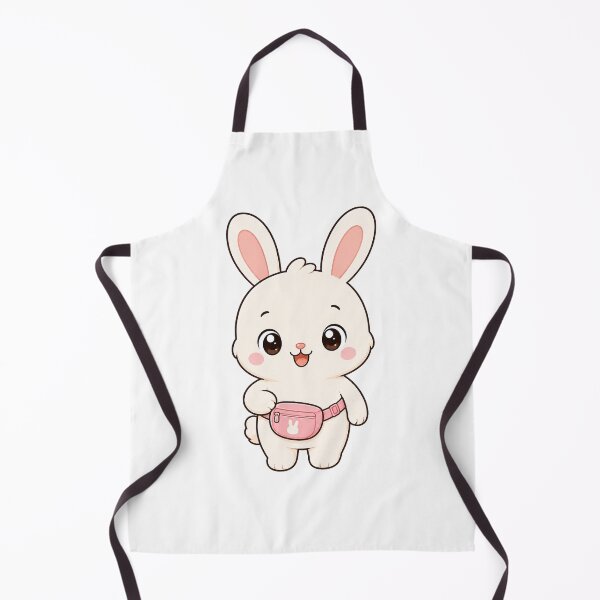 Item preview, Cute Bunny Wearing Pink Belt Bag Kawaii Cartoon Travel Design designed and sold by Seculinator.