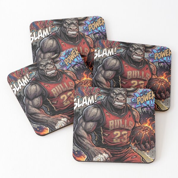 Item preview, Angry Bull Basketball Player Chicago Sports Mascot designed and sold by Pandora´s Box.