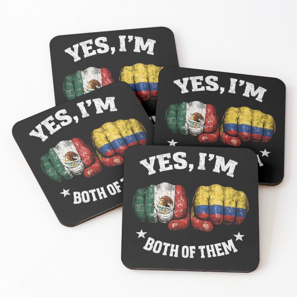 Item preview, Half Colombian Half Mexican Flag Map DNA Mexico Colombia T-Shirt | Hispanic Heritage Graphic Gift designed and sold by Trendably.