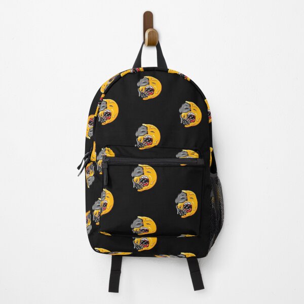 Item preview, Half Skull Half Melting Emoji Covering Mouth Laughing Cartoon designed and sold by Gbriel3.