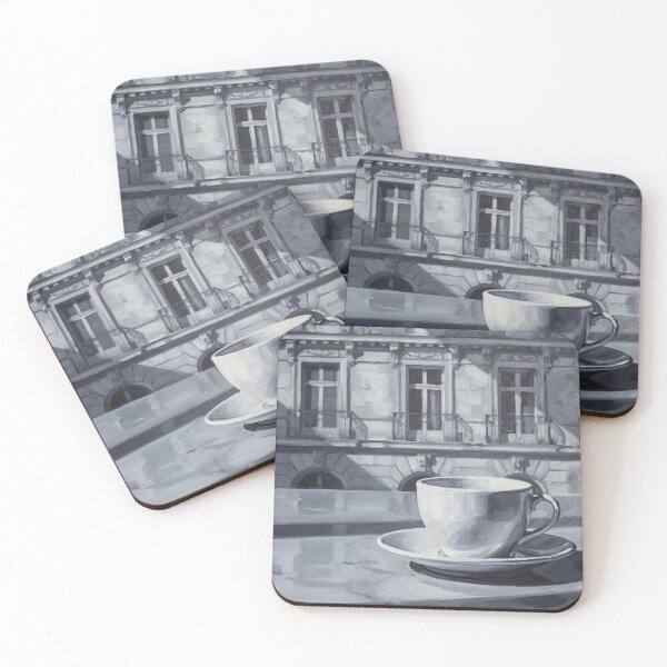 Item preview, Haussmann Morning: Monochrome Parisian Cafe designed and sold by CARRAANN.