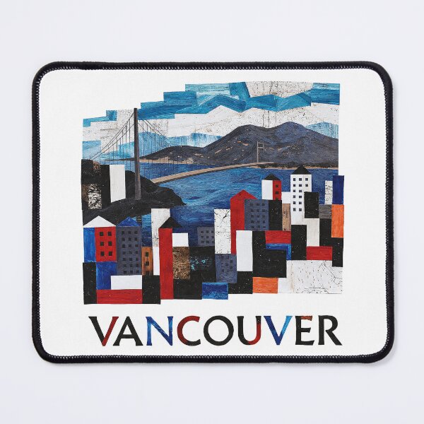 Item preview, Vancouver Canada Skyline Art - Minimalist Cityscape Travel Poster designed and sold by OzzFrequency.