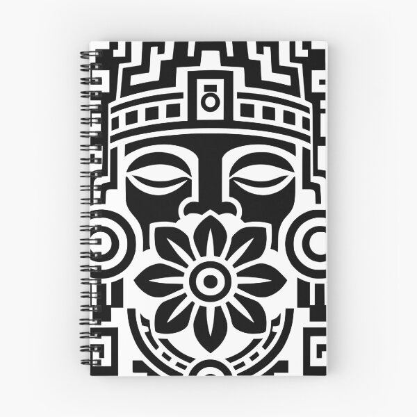 Artikelvorschau, Sacred Bloom BLACK – Psychedelische Inka-Maske – Stammesfestival-Kunst entworfen und verkauft von UndergroundRavers.