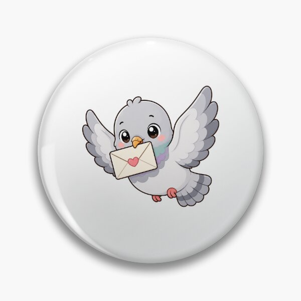 Item preview, Cute Pigeon Delivering Love Letter Kawaii Cartoon Mail Design designed and sold by Seculinator.