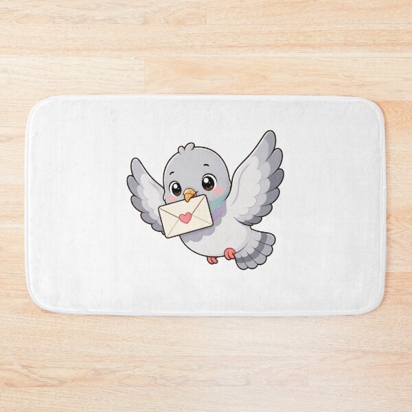 Item preview, Cute Pigeon Delivering Love Letter Kawaii Cartoon Mail Design designed and sold by Seculinator.