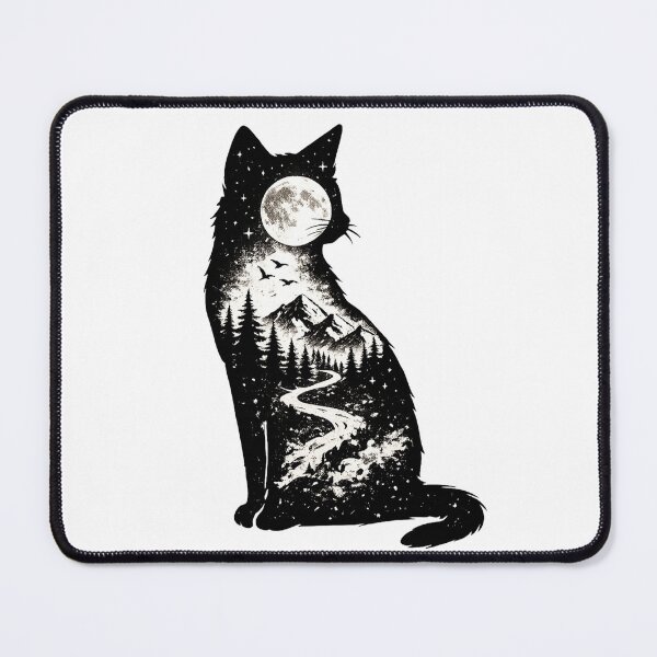 Item preview, Cat Night side Mountain designed and sold by Diccileo.