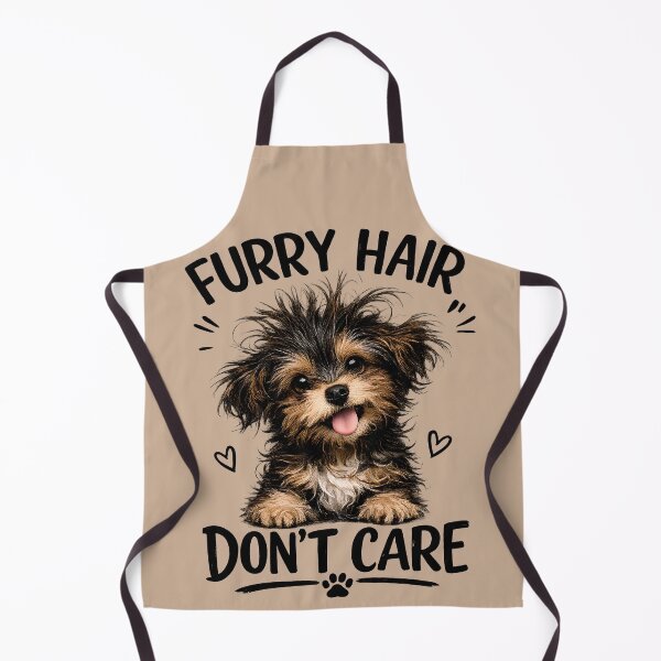 Item preview, Furry Hair, Don't Care | Cute Messy Puppy Dog Illustration designed and sold by Stubblejumper Artworks.