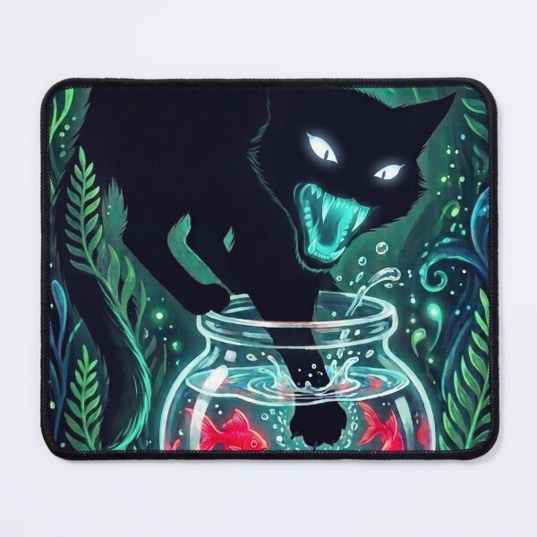 Item preview, Angry Black Cat Goldfish Bowl Fish Hunter designed and sold by Pandora´s Box.