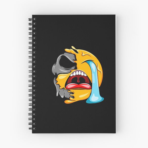 Item preview, Half Skull Half Melting Crying Emoji Cartoon designed and sold by Gbriel3.