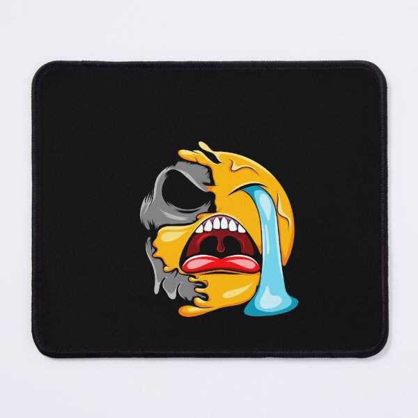 Item preview, Half Skull Half Melting Crying Emoji Cartoon designed and sold by Gbriel3.