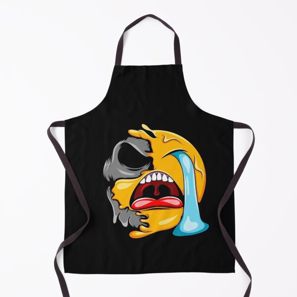 Item preview, Half Skull Half Melting Crying Emoji Cartoon designed and sold by Gbriel3.