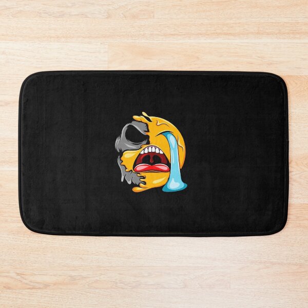 Item preview, Half Skull Half Melting Crying Emoji Cartoon designed and sold by Gbriel3.