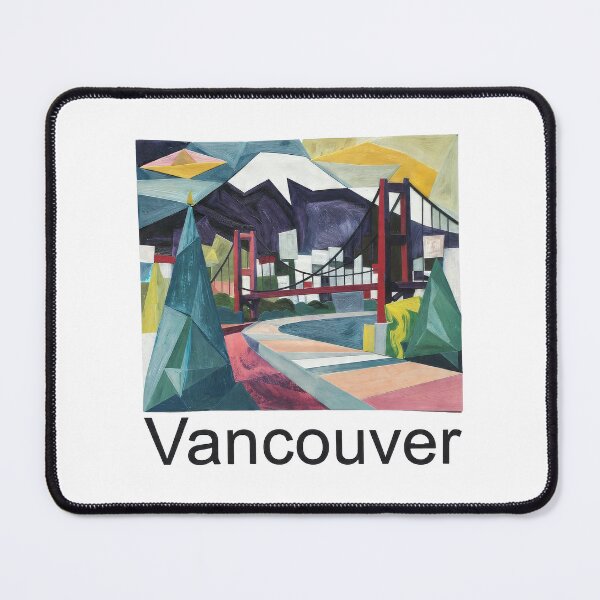 Item preview, Vancouver Canada Skyline Art - Minimalist Cityscape Travel Poster designed and sold by OzzFrequency.