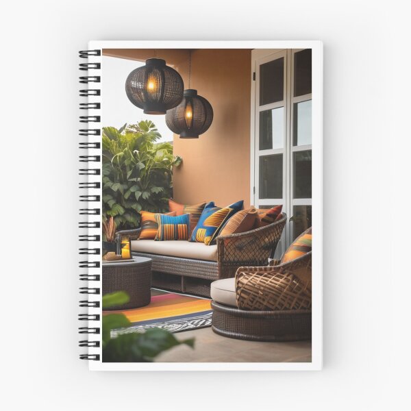 Item preview, Interior - Afro-Bohemian Living Room, Warm and Eclectic Glow designed and sold by Reverso-Design.