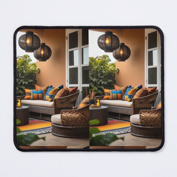 Item preview, Interior - Afro-Bohemian Living Room, Warm and Eclectic Glow designed and sold by Reverso-Design.