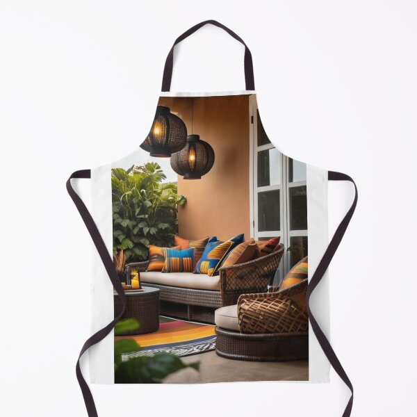 Item preview, Interior - Afro-Bohemian Living Room, Warm and Eclectic Glow designed and sold by Reverso-Design.