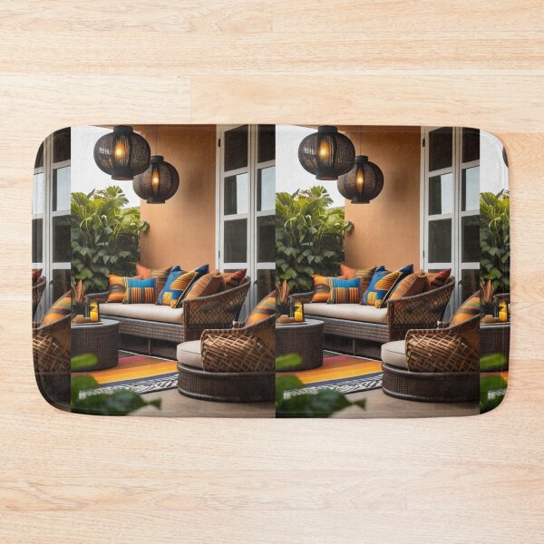Item preview, Interior - Afro-Bohemian Living Room, Warm and Eclectic Glow designed and sold by Reverso-Design.