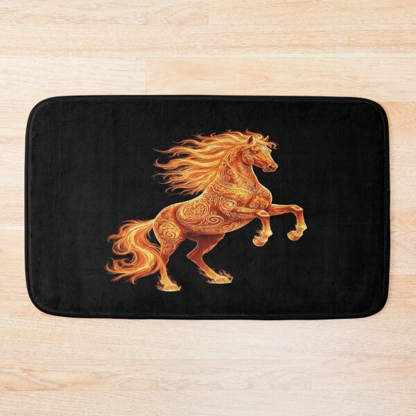 Item preview, Emberglyph Ascendant: The Golden Fire Stallion designed and sold by BlissBlvdShop.