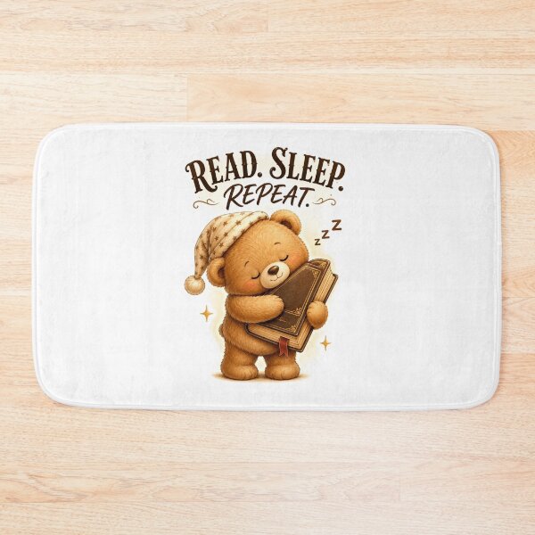 Item preview, Read Sleep Repeat Cute Teddy Bear Sticker designed and sold by DreamTags Studio.