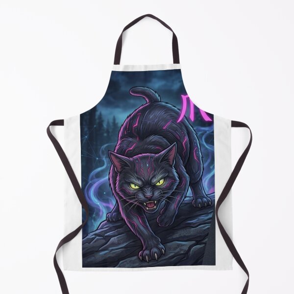 Item preview, Cyberpunk Neon Black Cat Goldfish Bowl Magic designed and sold by Pandora´s Box.