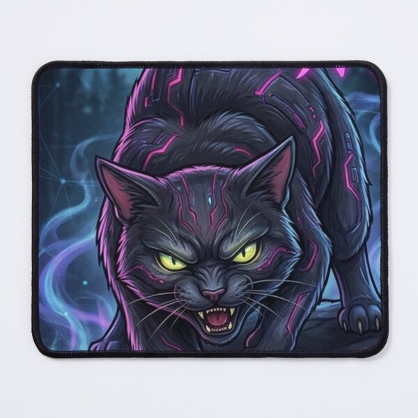 Item preview, Cyberpunk Neon Black Cat Goldfish Bowl Magic designed and sold by Pandora´s Box.