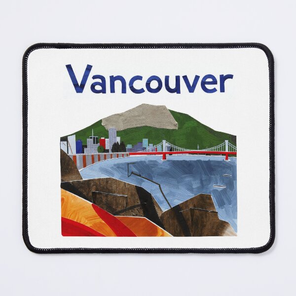 Item preview, Vancouver Canada Skyline Art - Minimalist Cityscape Travel Poster designed and sold by OzzFrequency.