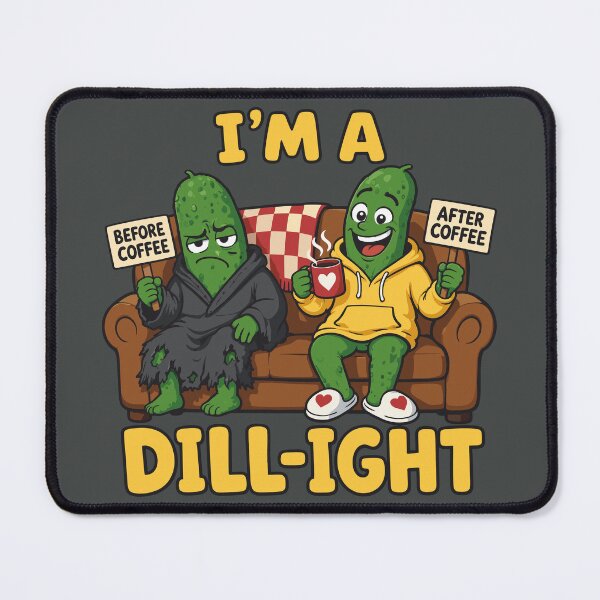 Item preview, Funny Pickle Before After Coffee Dill-ight Pun designed and sold by DigitalGlade.