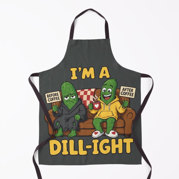 Item preview, Funny Pickle Before After Coffee Dill-ight Pun designed and sold by DigitalGlade.