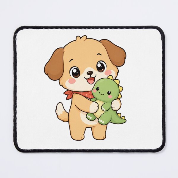 Item preview, Cute Puppy Hugging Dinosaur Plush Kawaii Cartoon Toy Design designed and sold by Seculinator.