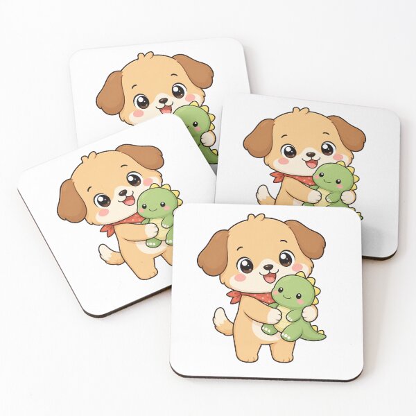 Item preview, Cute Puppy Hugging Dinosaur Plush Kawaii Cartoon Toy Design designed and sold by Seculinator.
