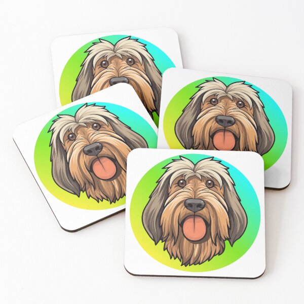 Item preview, Cute Cartoon Shaggy Dog Happy Puppy Rainbow Circle designed and sold by EHdesignShop.